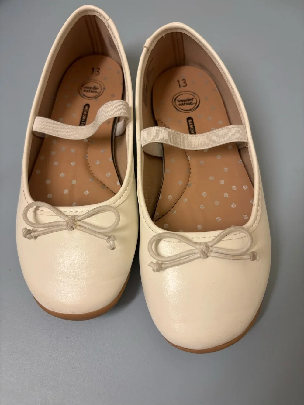 wonder nation White Mary Jane Ballet Flat with Bow